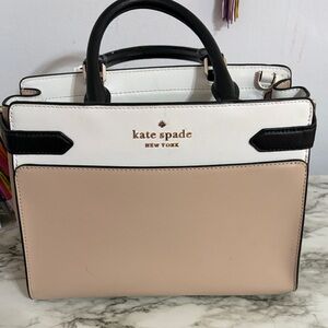 Kate Spade White and Tan Satchel